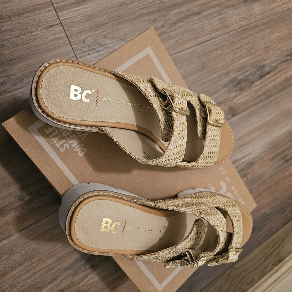 BC Footwear Tan Woven Sandals - Picture 4 of 6